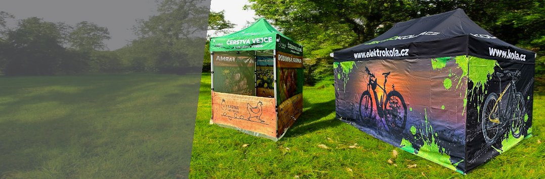 Potištěné reklamní stany