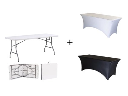 akció összecsukható asztal 180x76 cm Puleny ingyenes terítő