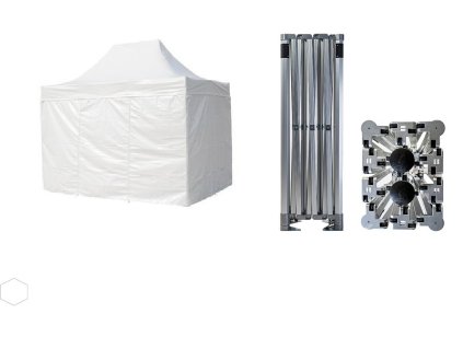 TENTino ollós összecsukható partisátor 3x4,5 BH EXTREME PVC fehér