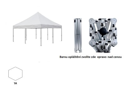 Ollós partisátor 5x5 m TENTINO BIG HEXAGON EXTREME (Burkolat színe 11A - ČERNÁ)