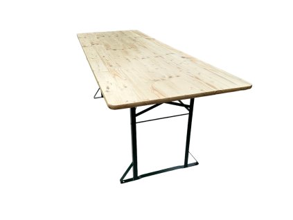 Fa összecsukható asztal 220x80 sörkészlethez