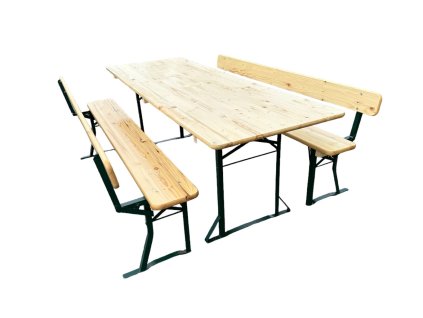 széles söröző szett háttámlával 220x80