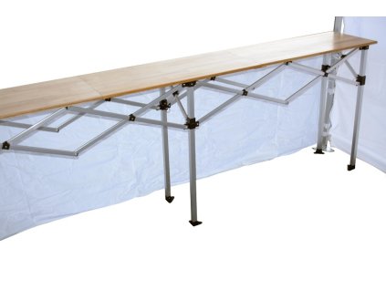 3847 skladaci profi pult 4 5 m x 75 cm pro nuzkovy stan