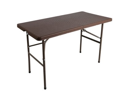 tentino összecsukható asztal 122x60 rattan utánzattal, felezve