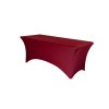 bordó színű, rugalmas huzat négyzet alakú asztalra