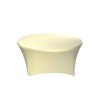Krémszínű, rugalmas bankett asztalterítő 120 cm