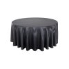 kerek szatén asztalterítő fekete
