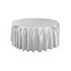 kerek szatén asztalterítő ezüst