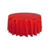 kerek szatén terítő piros