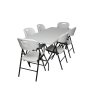 Összecsukható asztal és 6 szék kerti szett, TENTINO