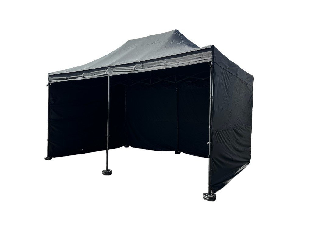POKRYCIE NA TENTINO 4x6 m / 6 stóp STAGEMAN BIG HEXAGON BLACK ekstra wysokie (Kolor plandeki 11A - CZARNY)