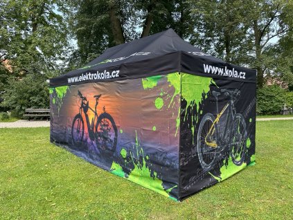 SET - Namiot imprezowy nożycowy 3x6 m /6 z jednostronnym nadrukiem (Typ konstrukcji BIG HEXAGON, DRUK - dach + boki dach + 3x boki, Gramáž polyesteru 230 g/m2)