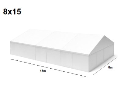 Namiot imprezowy o dużej pojemności 8x15 m (PPS STAV BAZAROVÝ)