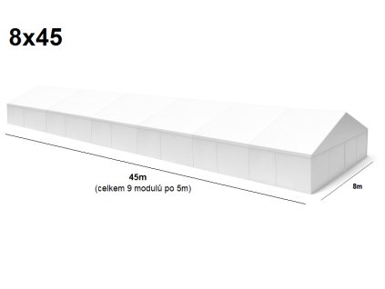 Veľkokapacitný párty stan 8x45 m