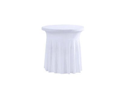 Elastický obrus SKIRTING na kaviarenský nízky stôl 80 cm VIAC FARIEB (Farba obrusu TMAVOŠEDÁ / ANTRACIT)