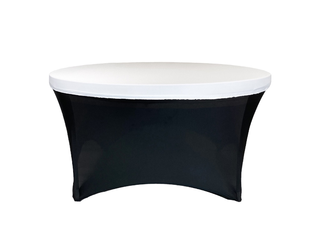 TENTino Elastická čiapka na okrúhly stôl 152 cm Farba obrusu: BIELA / WHITE