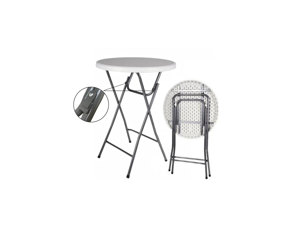 TENTino Okrúhly bistro stolík koktailový 80 cm IVAN