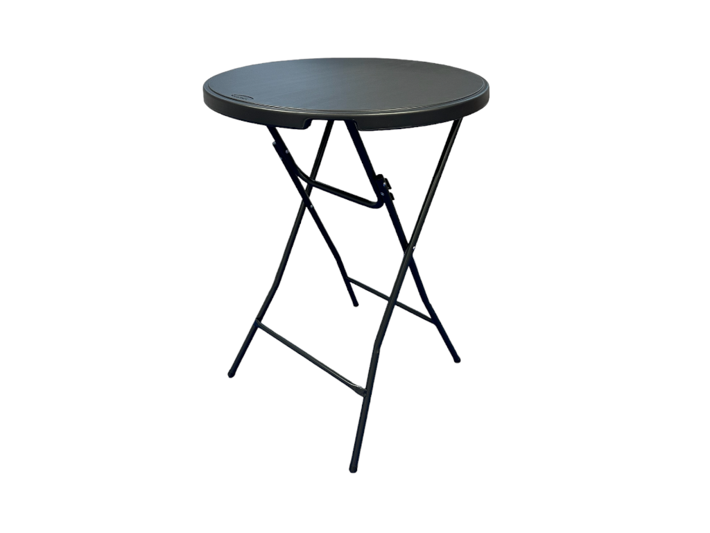 TENTino Okrúhly bistro stolík koktejlový 80 cm IVAN BLACK