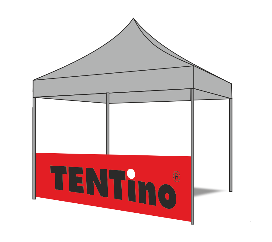 TENTino Polobočnice 4 ms potlačou + teleskop 4 m Šilty, poloboky- Úchopy na: BIG HEXAGON/BH EXTREME/PVC/GABLED, Gramáž polyesteru: 230 g/m2