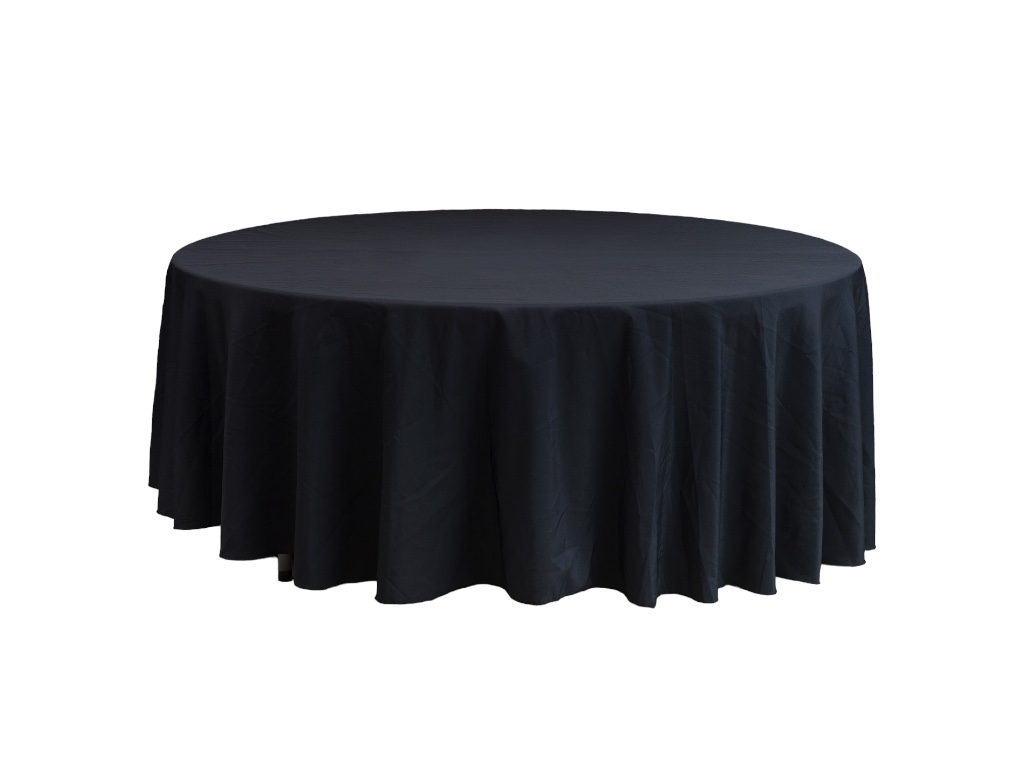 TENTino Obrus ​​k zemi na okrúhly stôl 122 cm Farba obrusu: ČIERNA / BLACK
