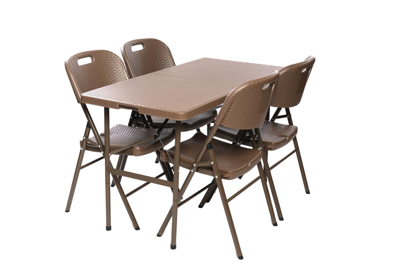 TENTino Záhradný set RATTAN - STÔL 122x60 POL + 4x STOLIČKA