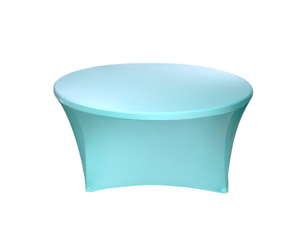 TENTino Elastický obrus STANDARD na okrúhly stôl 122 cm Farba obrusu: SVETLOMODRÁ / SKY BLUE