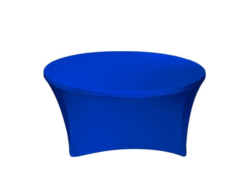 TENTino Elastický obrus STANDARD na okrúhly stôl 122 cm Farba obrusu: MODRÁ / ROYAL BLUE