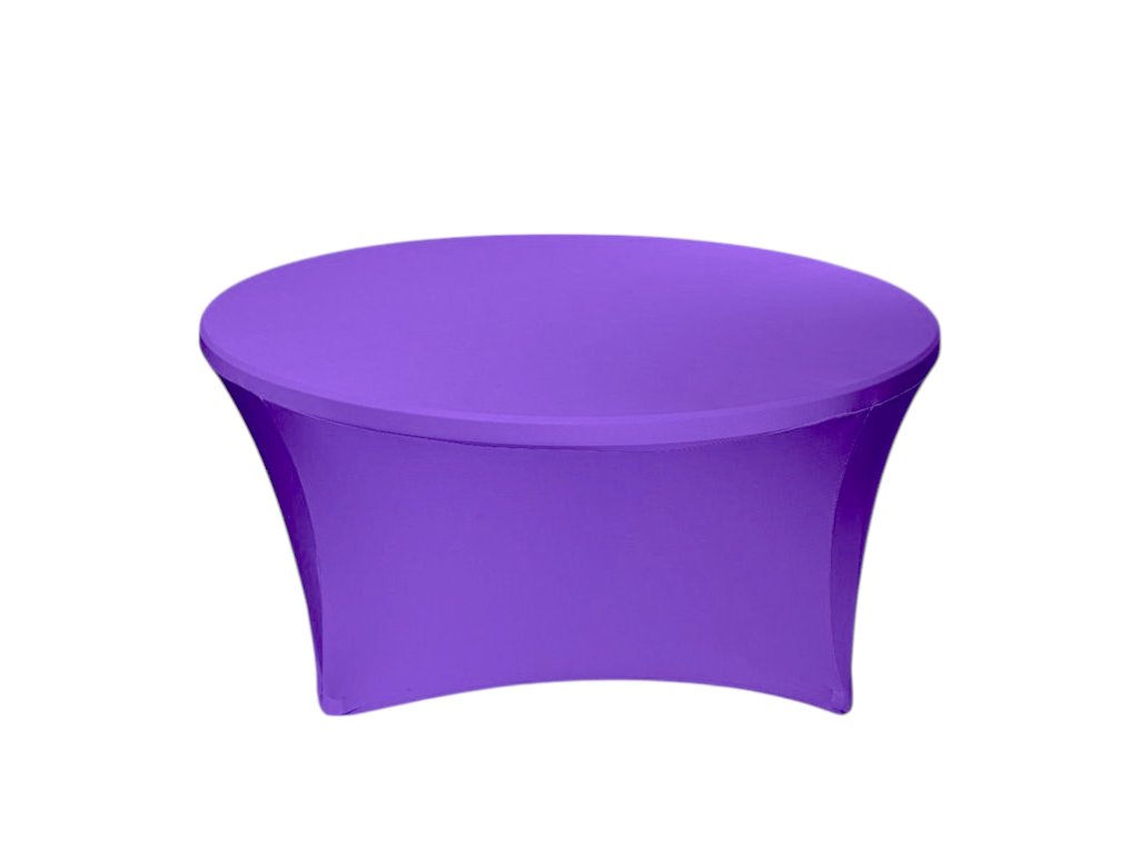 TENTino Elastický obrus STANDARD na okrúhly stôl 122 cm Farba obrusu: FIALOVÁ / VIOLET
