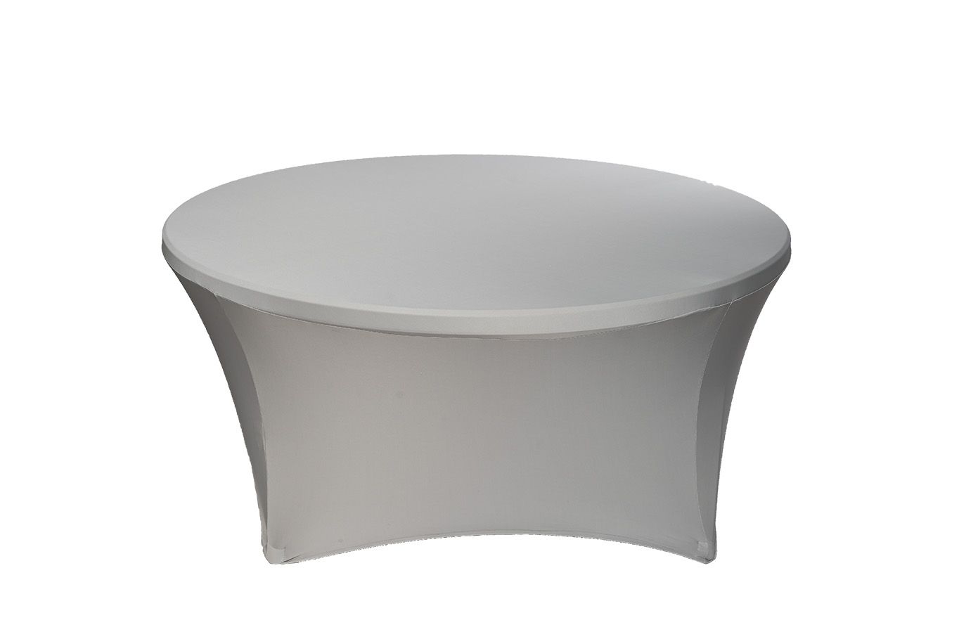 TENTino Elastický obrus STANDARD na okrúhly stôl 122 cm Farba obrusu: SVETLOŠEDÁ / SILVER