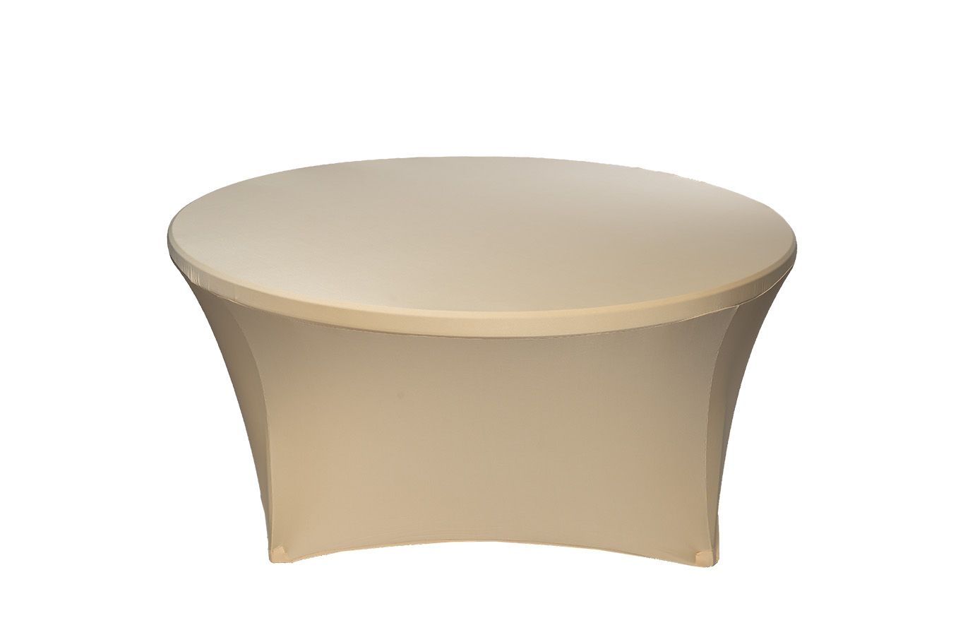 TENTino Elastický obrus STANDARD na okrúhly stôl 122 cm Farba obrusu: ŠAMPAŇ / CHAMPAGNE
