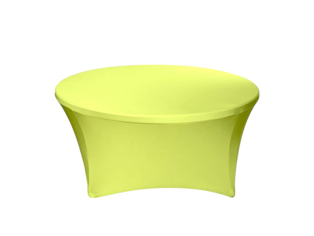 TENTino Elastický obrus STANDARD na okrúhly stôl 122 cm Farba obrusu: SVIETIVO ŽLTÁ / YELLOW