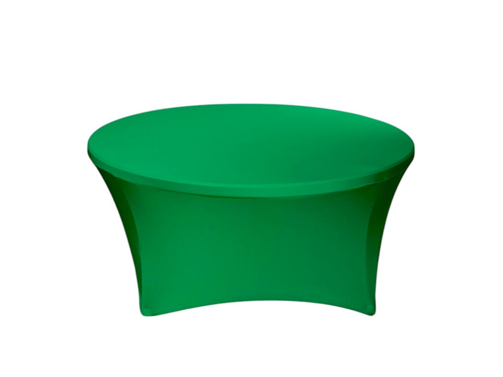 TENTino Elastický obrus STANDARD na okrúhly stôl 122 cm Farba obrusu: ZELENÁ / GREEN