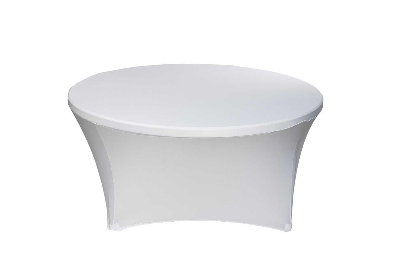 TENTino Elastický obrus STANDARD na okrúhly stôl 122 cm Farba obrusu: BIELA / WHITE
