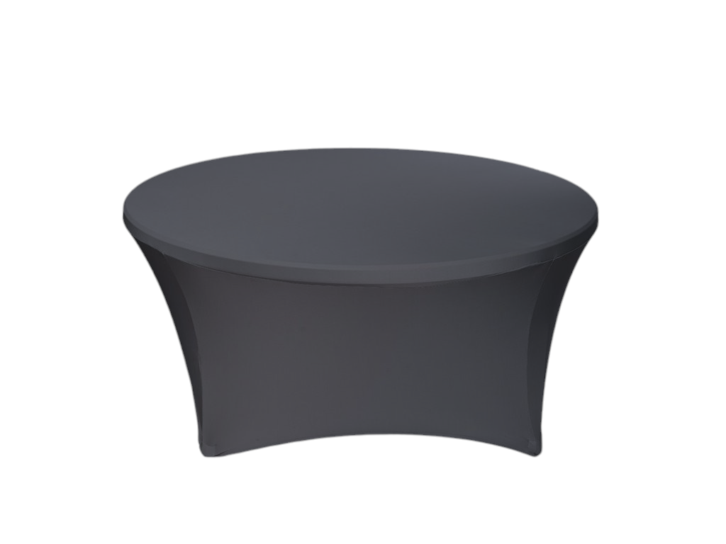 TENTino Elastický obrus STANDARD na okrúhly stôl 122 cm Farba obrusu: TMAVOŠEDÁ / ANTRACIT