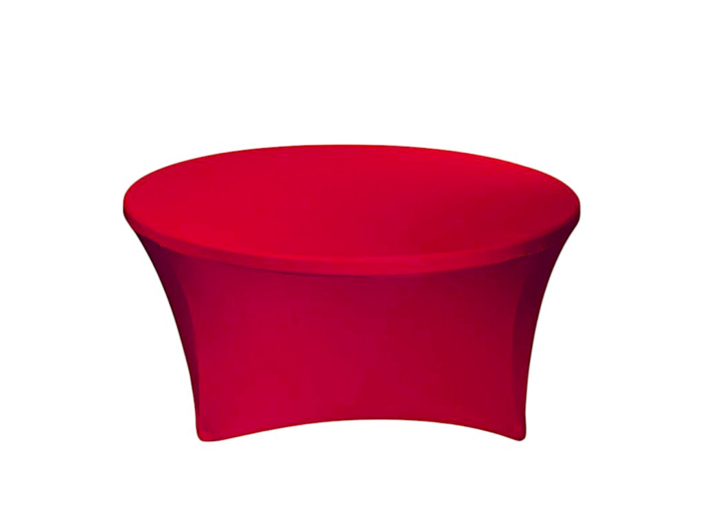 TENTino Elastický obrus STANDARD na okrúhly stôl 152 cm Farba obrusu: ČERVENÁ / RED