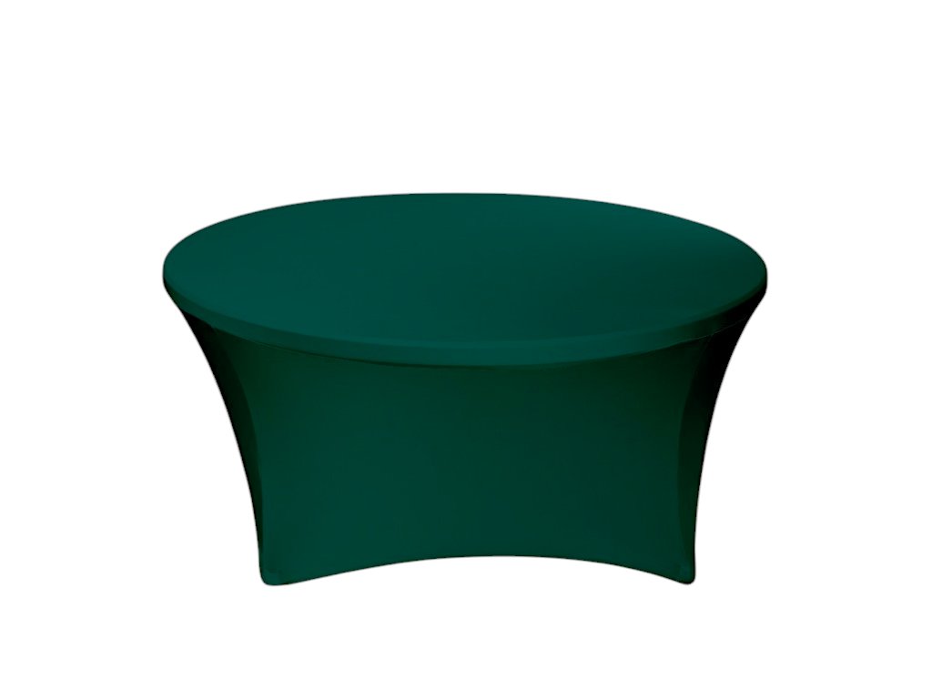 TENTino Elastický obrus STANDARD na okrúhly stôl 152 cm Farba obrusu: TMAVOZELENÁ / WILLOW GREEN