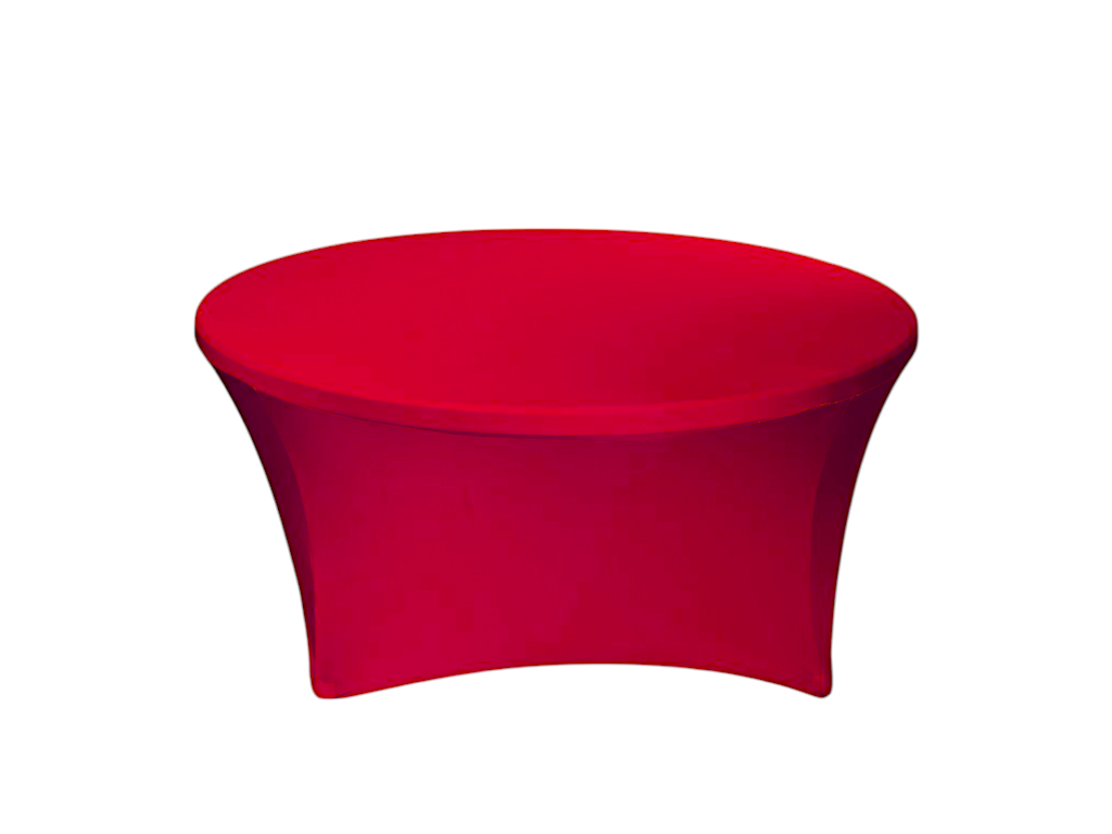 TENTino Elastický obrus STANDARD na okrúhly stôl 180 cm Farba obrusu: ČERVENÁ / RED