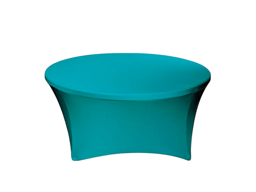 TENTino Elastický obrus STANDARD na okrúhly stôl 180 cm Farba obrusu: TYRKYSOVÁ / TURQUOISE