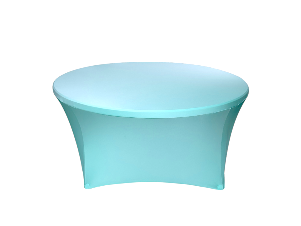 TENTino Elastický obrus STANDARD na okrúhly stôl 180 cm Farba obrusu: SVETLOMODRÁ / SKY BLUE