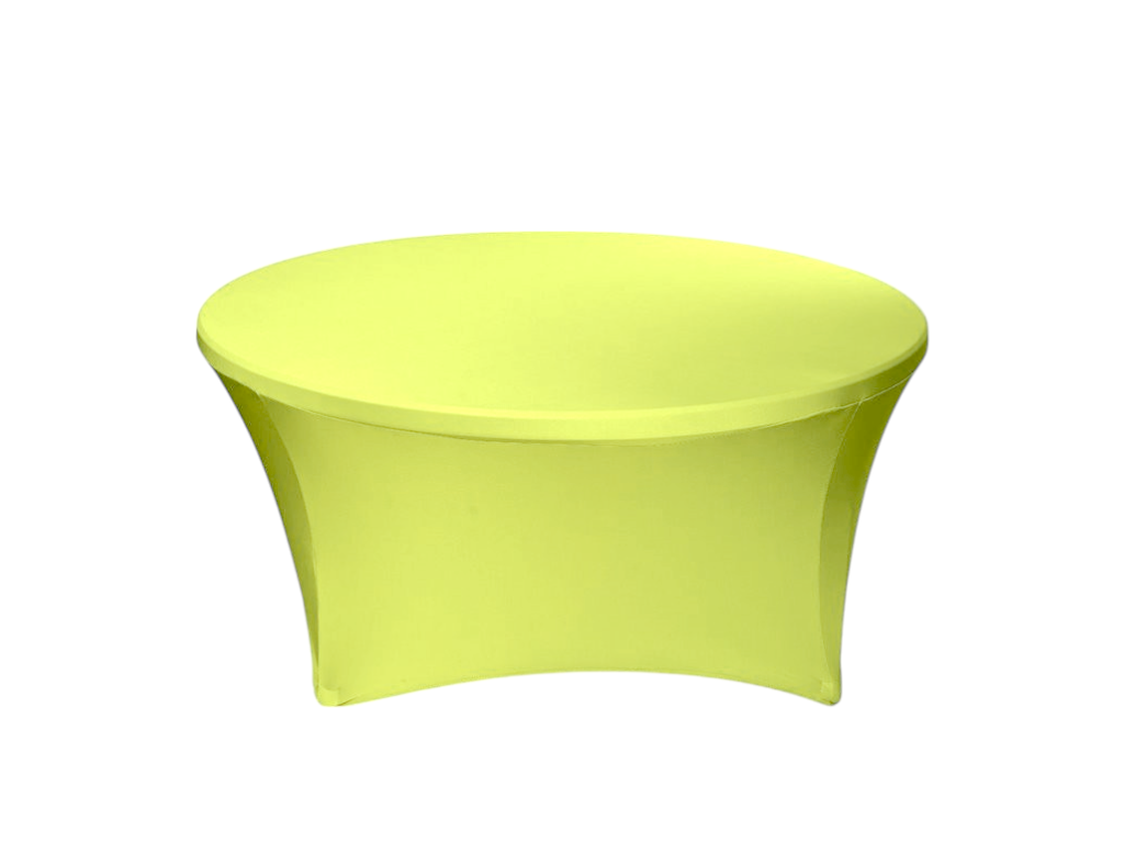 TENTino Elastický obrus STANDARD na okrúhly stôl 180 cm Farba obrusu: SVIETIVO ŽLTÁ / YELLOW