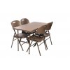 TENTino výhodný záhradný set rattan stôl 122x60 + 4x stolička