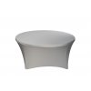 elastický obrus na okrúhly stôl sivý