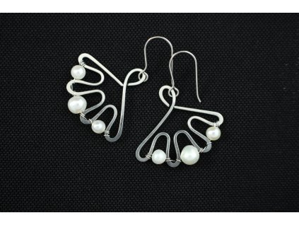 Náušnice "Perlový vějířek"