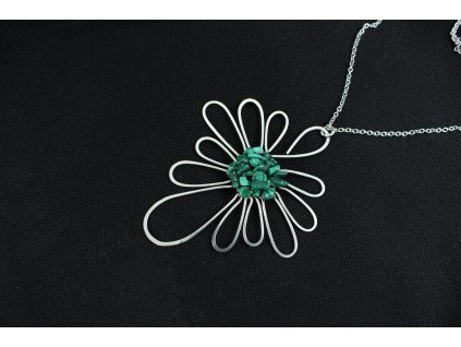 Náhrdelník "Malachit v rozpuku"