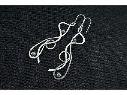 Náušnice "Kovově lesklé"