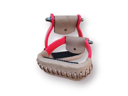 Westernové hliníkové třmeny - růžové