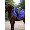 Bay horse with galaxy saddle pad