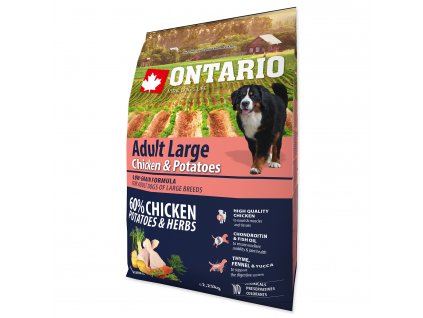 ONTARIO Dog Adult Large Chicken & Potatoes & Herbs (2,25kg)