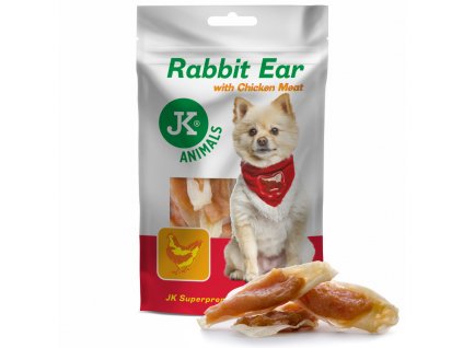 44974 jk superpremium meat snack dog rabbit ear chicken 80 g 1