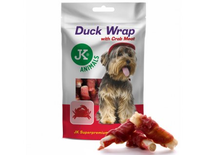 44975 jk superpremium meat snack dog duck wrap crab 80 g 1